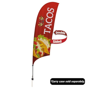 10.5' Value Razor Sail Sign - 2-Sided with Ground Spike